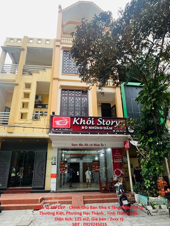  NHÀ VỊ TRÍ ĐẸP - Chính Chủ Bán Nhà 4 Tầng Mặt Phố Lý Thường Kiệt, Phường Hạc Thành , Tỉnh Thanh Hóa. 