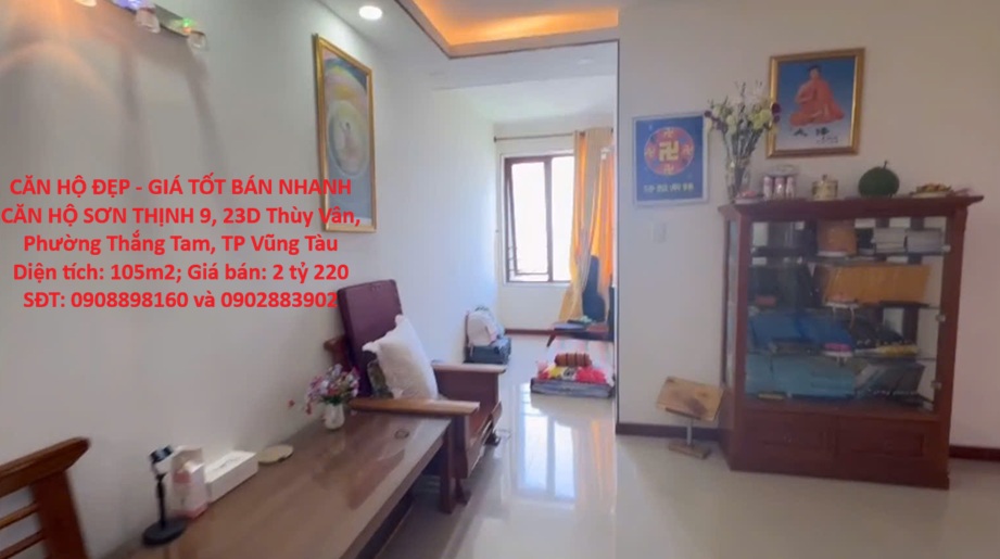 CĂN HỘ ĐẸP - GIÁ TỐT BÁN NHANH CĂN HỘ SƠN THỊNH 9, 23D Thùy Vân, Phường Thắng Tam, TP Vũng Tàu 