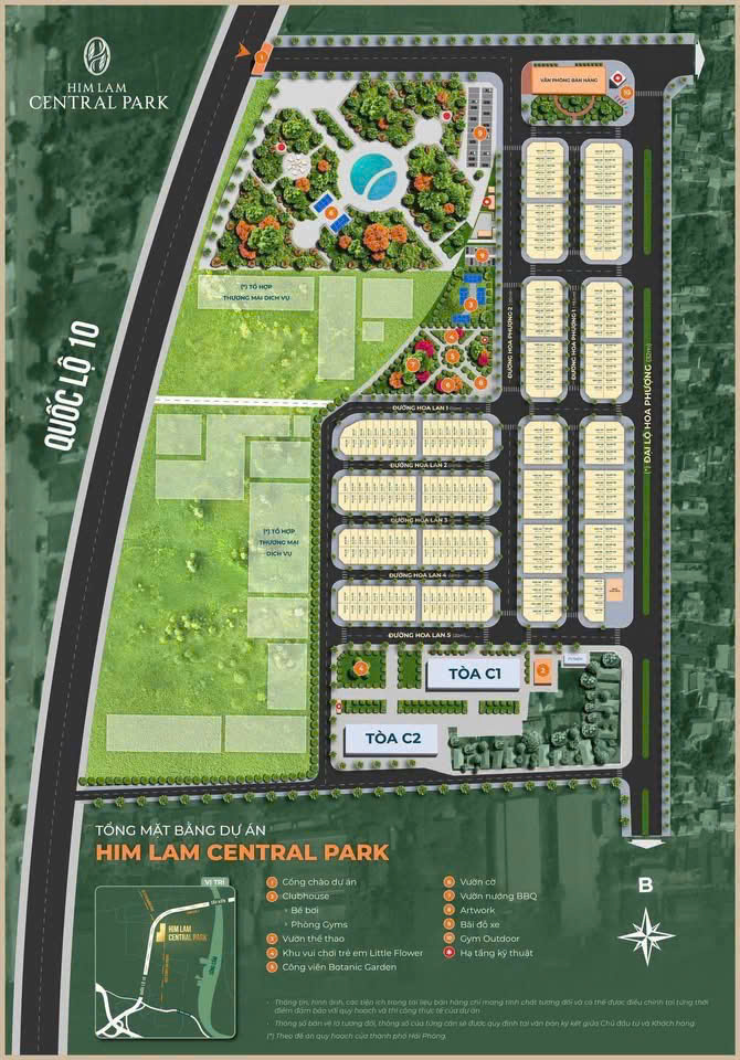  Bán nhà liền kề đẹp tại dự án Himlam Central Park - Phường Hồng An, Hải Phòng - Vị trí tiềm năng 