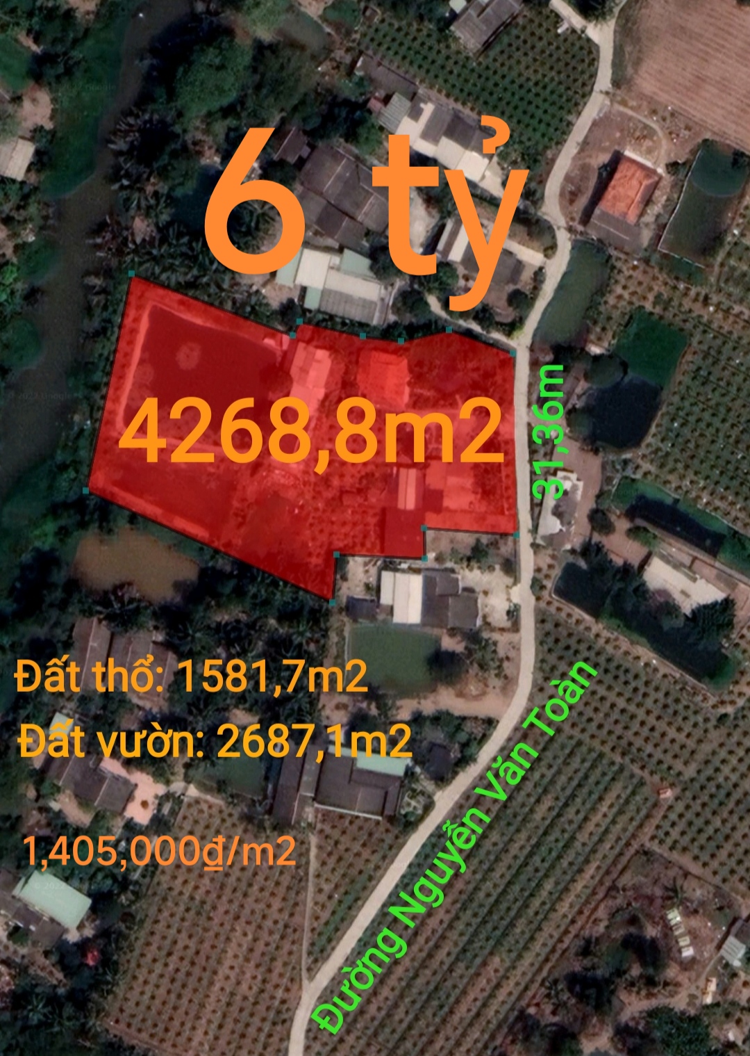  Bán hạ giá lô đất thổ vườn có nhà giá 6 tỷ 