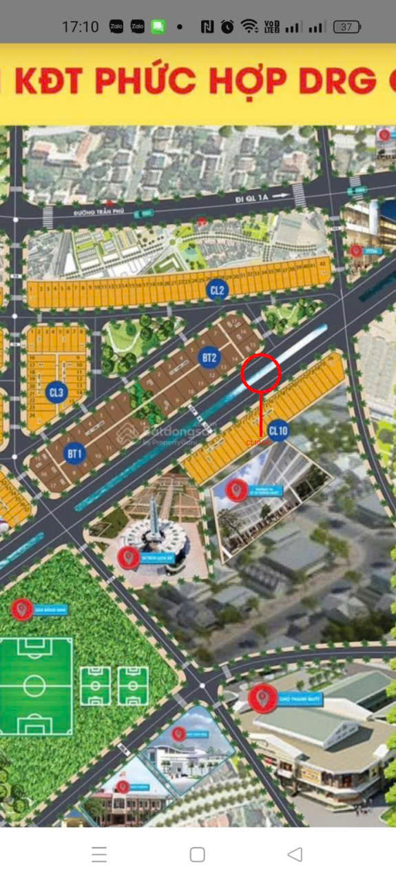  Chủ Cần bán lô đất trực chính veiw kênh, mặt đường 1 bên 5m5, đối diện trục dãy biệt thự. 