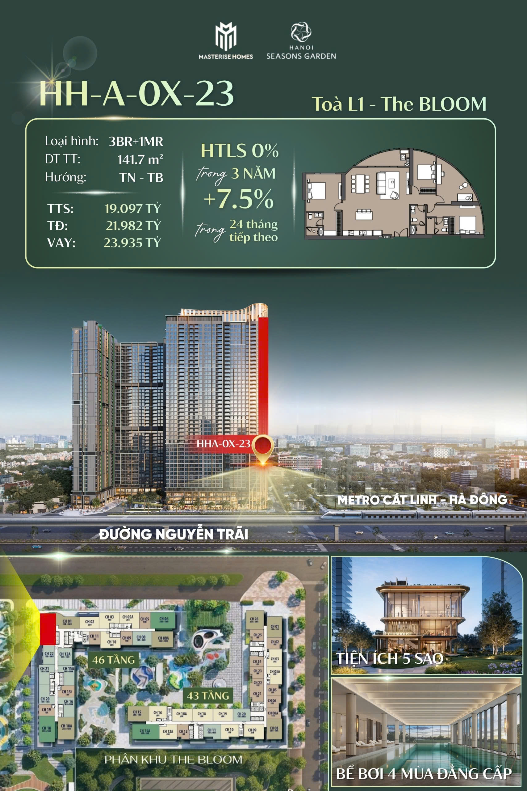  ???? MỞ BÁN CĂN 1PN VIEW NGOẠI KHU SIÊU THOÁNG TẠI LUMIÈRE HANOI SEASONS GARDEN ???? 