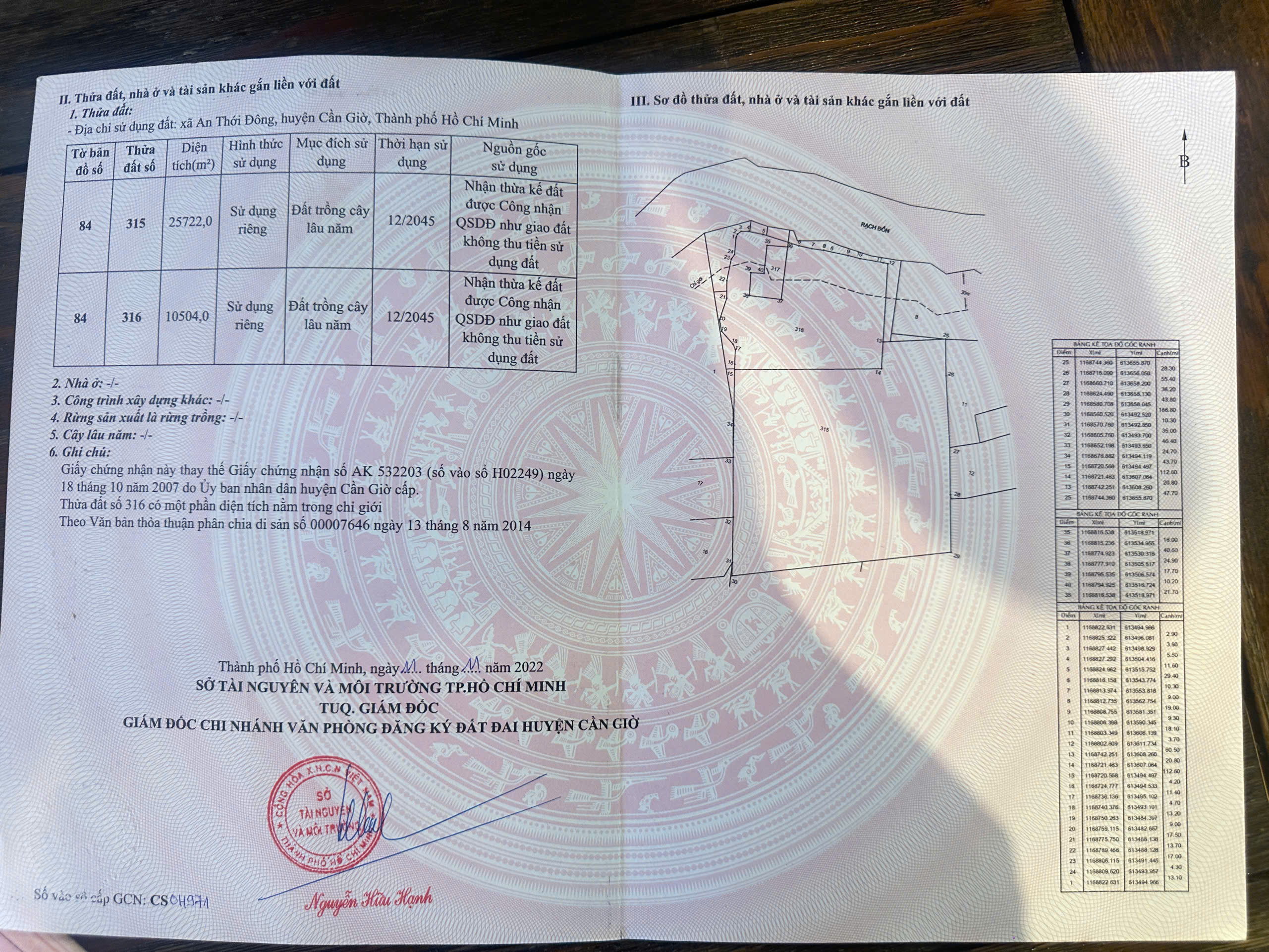  BÁN ĐẤT BỜ SÔNG – CẦN GIỜ - AN THỚI ĐÔNG -HỒ CHÍ MINH. 