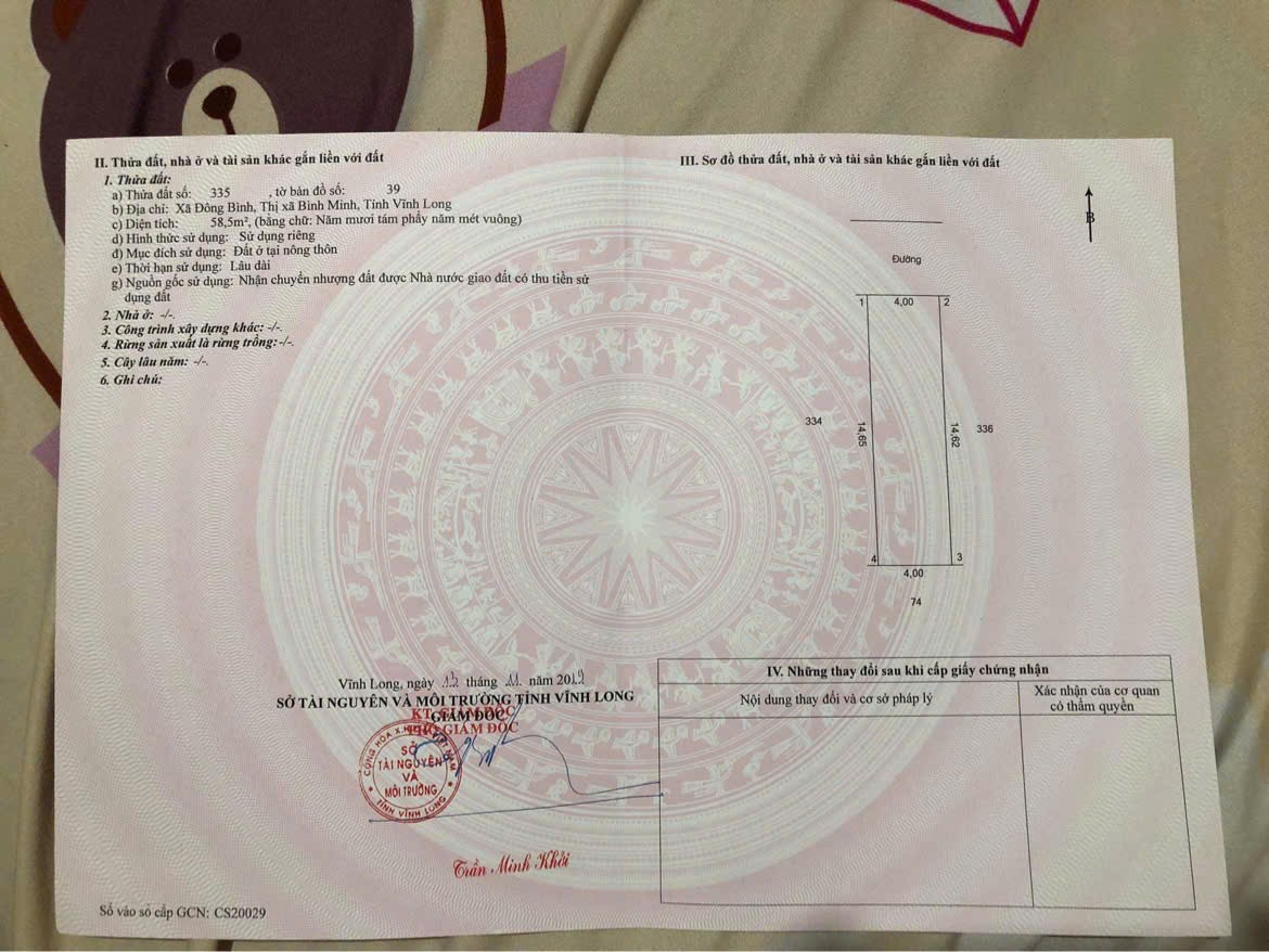  ĐẤT CHÍNH CHỦ - GIÁ TỐT - Cần Bán Lô Đất Tại Xã Đông Bình, Bình Minh, Vĩnh Long 